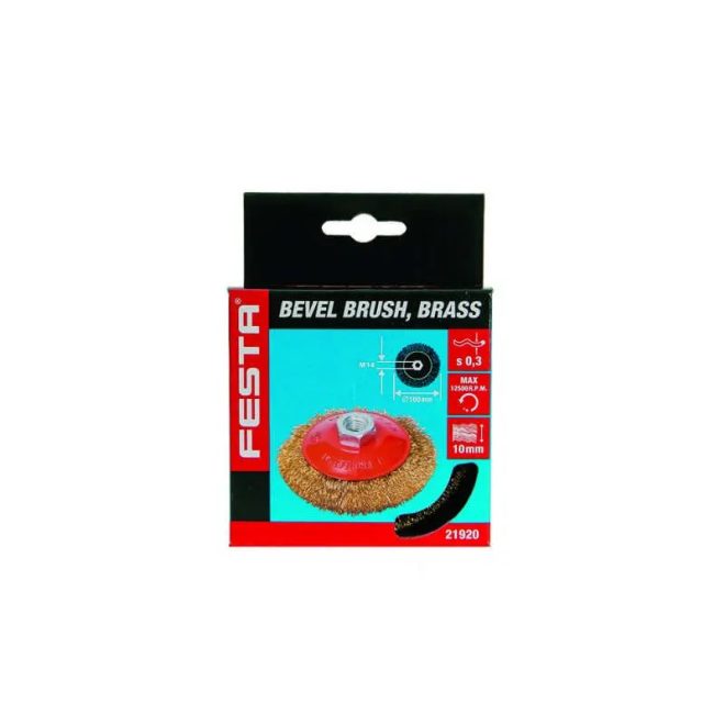 Lev Festa kúpos körkefe 100x20mm- M14- 0,3 hullámos réz, 21920