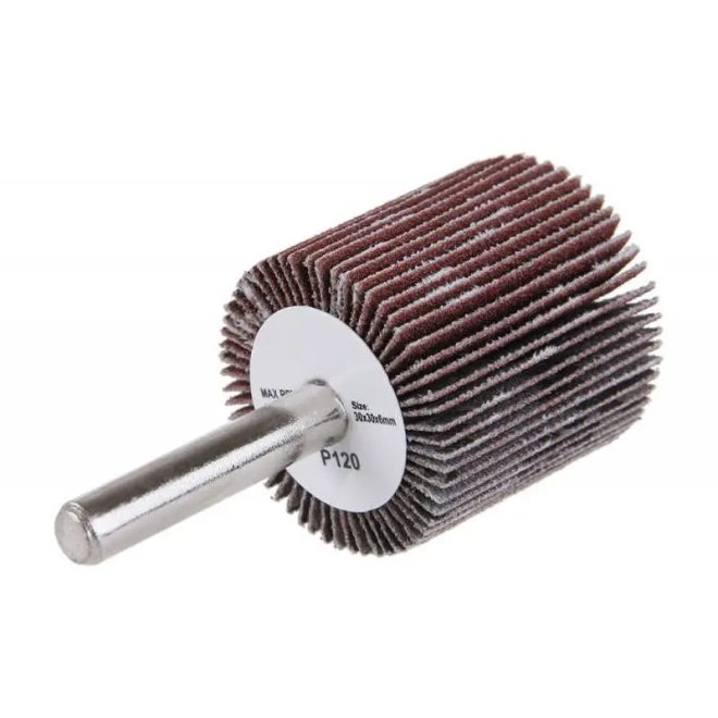 Lev csapos lamellás csiszolókerék 30x30x6mm, P100, 21858