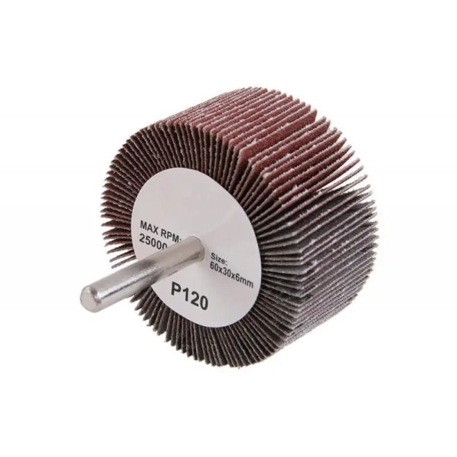 Lev csapos lamellás csiszolókerék 60x30x6mm, P40, 21860