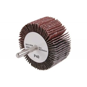 Lev csapos lamellás csiszolókerék 60x30x6mm, P60, 21861