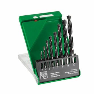   Hikoki fa fúrószár készlet, csigafúró készlet, 8db-os, 3élű 3/4/5/6/7/8/9/10mm, hengeres, 781982