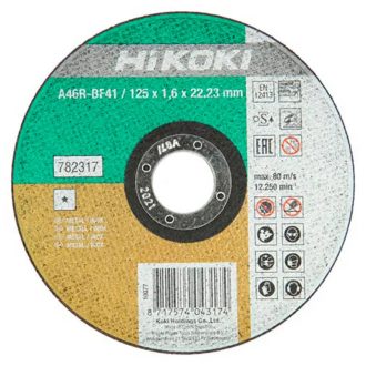   Hikoki vágókorong 125x1,6x22,2mm, A46R-BF41, inox, 25db/cs, 782317