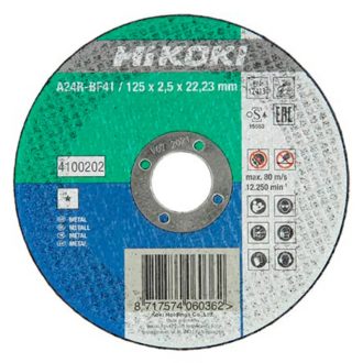   Hikoki vágókorong 115x2,5x22,2mm, A24R-BF42, gazdaságos, kúpos, fém, 25db/cs, 4100206