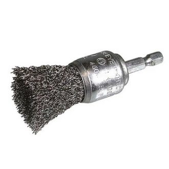   Hikoki csapos ecsetkefe 25mm, 0,3 hullámos, fém, hatlapú 1/4, 751324