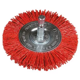   Hikoki csapos körkefe, nylon szálas, Durva(piros), 75mm, hatlapú 1/4HEX, 751328