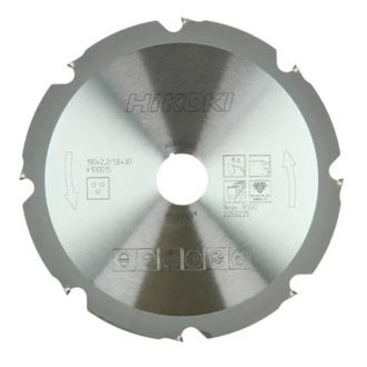   Hikoki körfűrészlap polikristály gyémánt fogazattal, 160x20mm, Z8, cementkötésű deszka, gipszkarton, MDF, 4100011