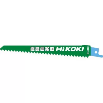   Hikoki orrfűrész/kardfűrészlap RD31B 150,0/128,5x19,0x1,25mm, Bi-Metál, fa-fém-pvc-üvegszál, 5db/cs, 752025
