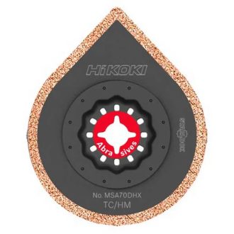   Hikoki multiszerszám kés, MSA70DHX, 70x2mm, HM/TC, fuga-tégla-csiszolás, 782764
