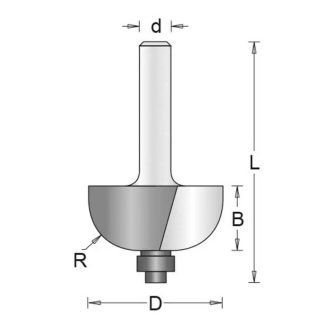   Hikoki marófej, homorulat/profilmaró 8x25,4x14,3mm, félgömbölyű, golyóscsapággyal, 754085
