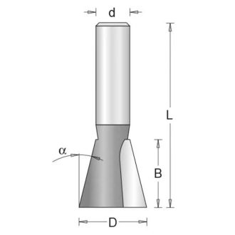   Hikoki marófej, fecskefarkos/cinkelő maró, 6x12,7X12,7mm, 754020