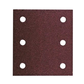   Hikoki tépőzáras csiszolóvászon kezdőkészlet rezgő csiszolóhoz, 114x104mm K60/80/120, 6lyuk, fa-fém, 15db, 753040