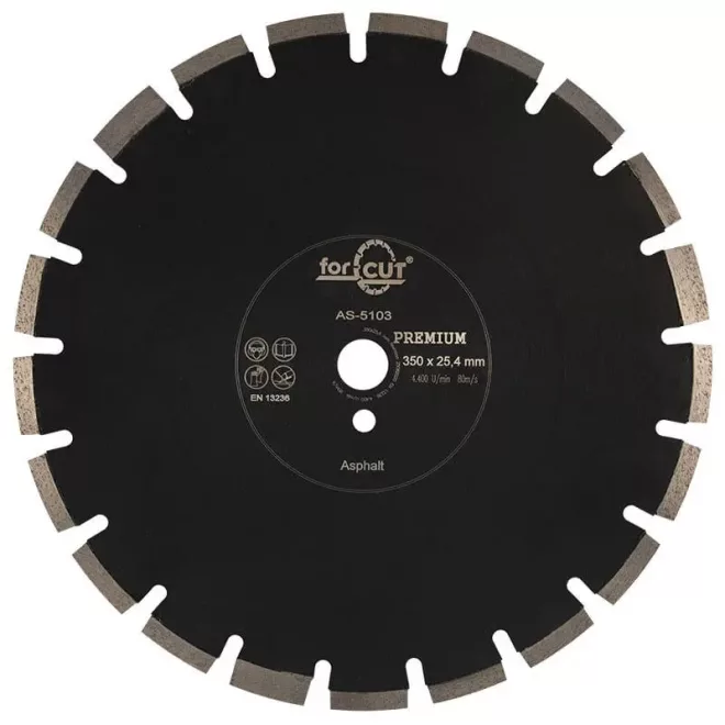 Flexmann For Cut gyémánttárcsa AS Prémium 400x3,6x10x24x25,4mm szegmentált, aszfalt, frissbeton, AS-5104 PREMIUM