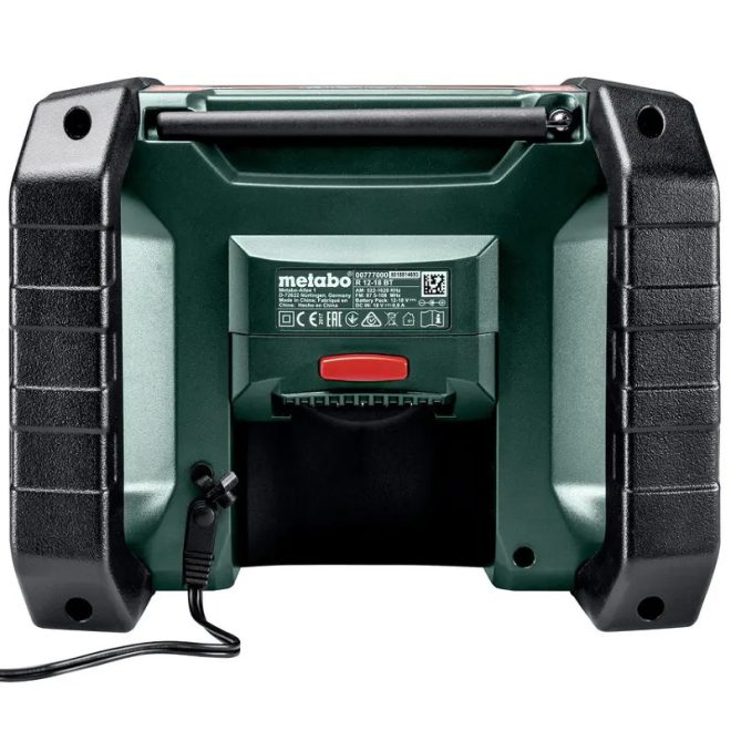 Metabo R 12-18 BT 18V épitőipari rádió Blutoothos, akku nélkül, 600777850