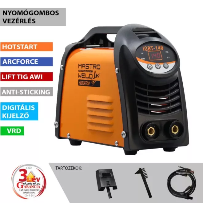 Mastroweld hegesztő inverter 140A 230V, IGBT-140  (AWI) (Mastro ARC), 001140F