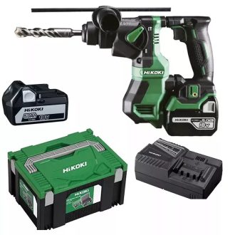   Hikoki akkus 18V fúrókalapács 1,3J SDS-Plus +2 db 5Ah akku +töltő 2,3kg, Hitboxban, DH18DPAWPZ