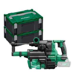   Hikoki akkus SDS-Plus 18V fúrókalapács, 3.2 J, RFC, giroszkópos, porelszívó adapter, akku nélkül, Hitboxban, DH1826DAW3Z