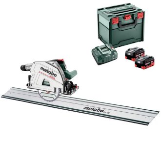   Metabo akkus 18V kézi merülő, körfűrész KT 18 LTX 66 BL +FS 160 vezetősín +165x20mm fűrészlap +porzsák +2x 8,0 Ah LiHD akku +ASC 145 töltő +metaBOX 340, 691172810