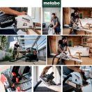Metabo akkus 18V kézi merülő, körfűrész KT 18 LTX 66 BL +165x20mm fűrészlap +porzsák +metaBOX 340, akku és töltő nélkül, 601866840
