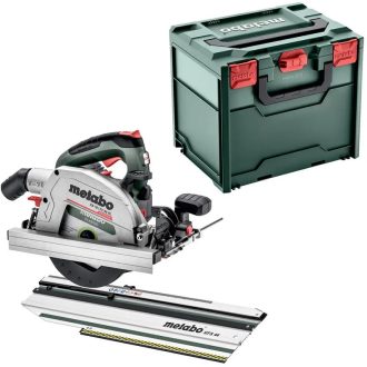   Metabo akkus 18V kézi körfűrész KS 18 LTX 66 BL szénkefementes, 165x20mm +KFS 44 fejező sín +2x 8,0 Ah LiHD akku +ASC 145 töltő +metaBOX 340, 691194000