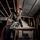 Metabo akkus 18V kézi körfűrész KS 18 LTX 57 165x20mm +KFS 44 fejező sín, +keményfém körfűrészlap (18 fog) akku és töltő nélkül +metaBOX340 , 691195000