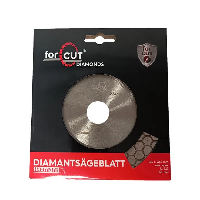 Flexmann For Cut gyémánttárcsa 125x2,0x22,2 mm hatszögletű szegmenssel, kemény csempe, kerámia, porcelán, üveg, kő , Jolly-125