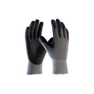   Munkavédelmi tenyéren mártott PU szerelő kesztyű fekete 8, 6348