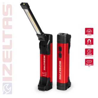   Izeltas COB LED összecsukható szerelőlámpa, steklámpa 400 LM 2600 mAh Li-Ion, USB-C, 14000 005382