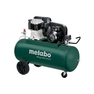   Metabo kompresszor, MEGA 650-270 D, 11bar olajos, 270 liter, 400V kéthengeres,, 601543000