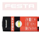 Lev Festa alumínium vízmérték 60cm, 3 libellás, ütésálló, pontosság 0,5mm/m, 15756