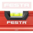 Lev Festa alumínium vízmérték 80cm, 3 libellás, ütésálló, pontosság 0,5mm/m, 15758