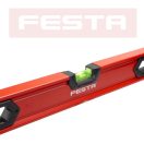 Lev Festa alumínium vízmérték 100cm, 3 libellás, ütésálló, pontosság 0,5mm/m, 15760