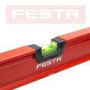 Lev Festa alumínium vízmérték 180cm, 3 libellás, ütésálló, pontosság 0,5mm/m (10db), 15768