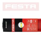 Lev Festa alumínium vízmérték 200cm, 3 libellás, ütésálló, pontosság 0,5mm/m (10db), 15770