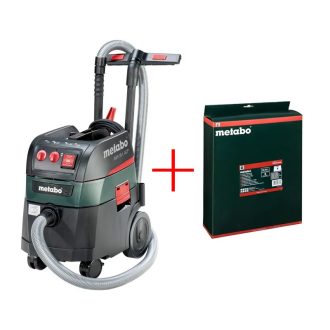   Metabo ASR 35 L ACP automata száraz-nedves porszívó L-osztály 35 liter +5 db vlies szűrőzsák 630343000, HU602057001
