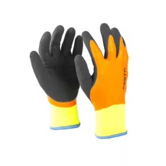   Lev Festa kesztyű, téli, latex, mártott, narancs-citrom, EN388, EN407, EN511, 10, XL, 50645