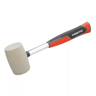Lev Festa gumikalapács 55mmx33cm, fehér, fém nyél, 19293