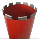 Flexmann For Cut gyémánt koronafúró 122x10x24x4x9x450mmx5/4˝-BK, vizes, piros, cápafog szegmenssel, BK-122-P