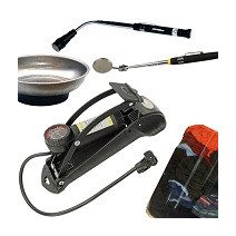 Géprongy, mágnes, tükör, pumpa